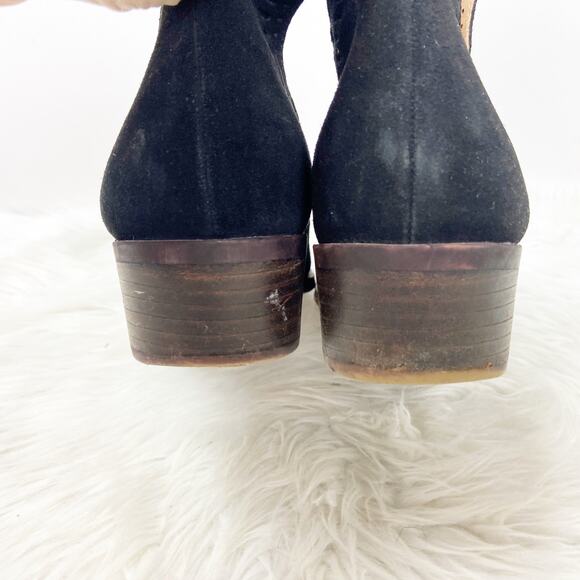 Lucky Brand 9 M Womens Black Suede Bustina Ankle Booties - Picture 4 of 10